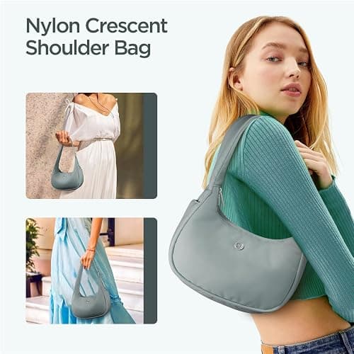 Babysun Mini Shoulder Bag Women Nylon Crescent Bag Underarm Shoulder Purse Women's Shoulder Handbags Small Tote Bag thumbnail 2