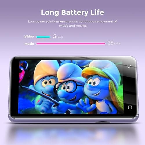 innioasis 80GB MP3 Player with Bluetooth and WiFi, MP3 Player for Kids with Spotify, Spotify Kids, Pandora, Audible, 4.0" Touch Screen Music Player with Parental Controls, Up to 1TB (White+ Purple) thumbnail 8