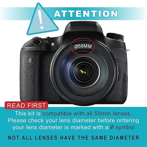 A-Cell 58mm Accessory Bundle for Canon EOS Rebel T7, T6, T5, T3, T100, 4000D, 2000D, 3000D and More with 32GB SanDisk Memory Card, Wide Angle Lens, Telephoto Lens, Tripod, Backpack thumbnail 2