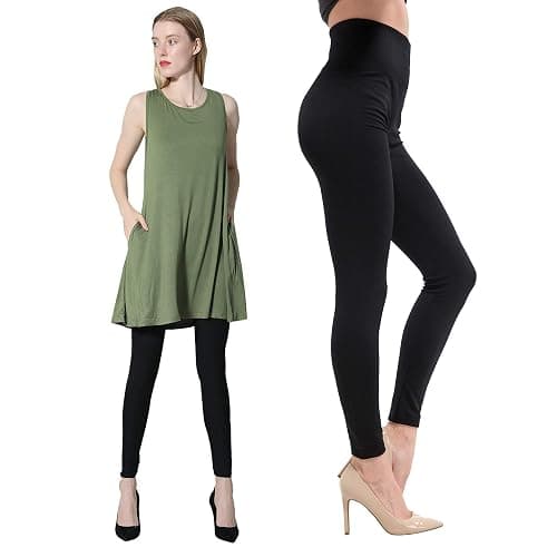Diravo Fleece Lined Leggings Womens Fashion High Waist Tummy Control Leggings for Women Winter Warm thumbnail 2