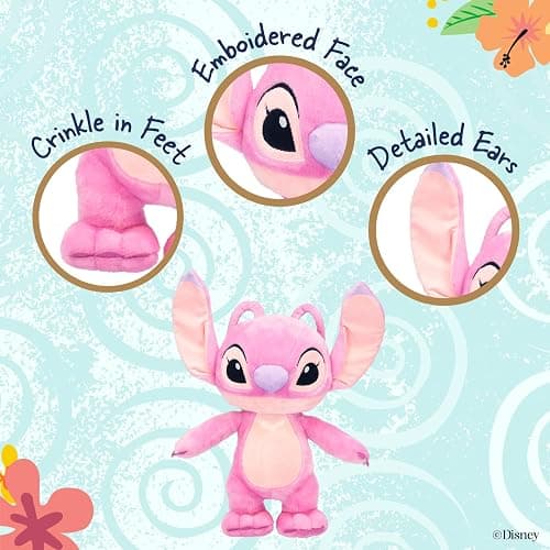 Kids Preferred Disney Baby Lilo & Stitch Angel Soft Huggable Stuffed Animal Cute Plush Toy for Toddler Boys and Girls, Gift for Kids, Pink Angle 16 Inches thumbnail 5