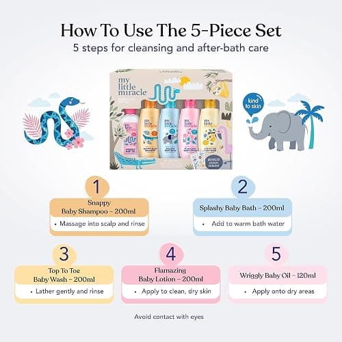 My Little Miracle Baby Gift Set – Essentials for Newborn | Lotion, Shampoo & Conditioner, Oil, Bath & Top to Toe Wash | Newborn Essentials & Baby Shower Gifts thumbnail 9