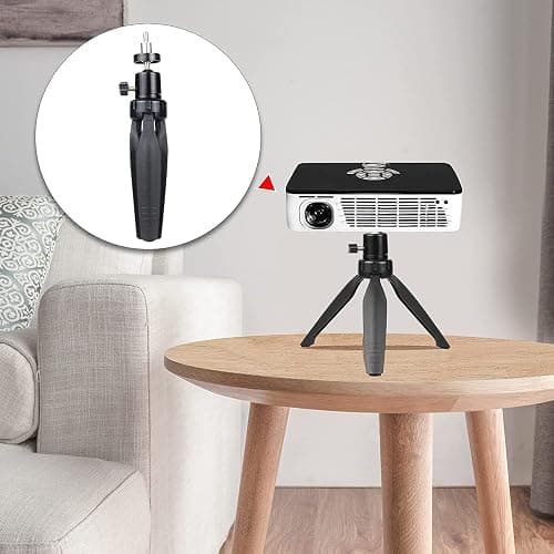 FCHO Mini Projector Tripod Mount Compatible with DR.J Upgrade, DBPOWER, Anker, AAXA Technologies, Artlii, LoongSon, APEMAN and Most Other Mini Projector thumbnail 7