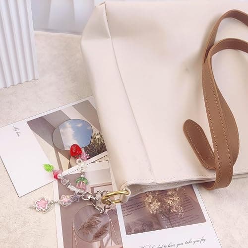 AGEN KGEN Aesthetic Y2K keychains Cute Butterfly Star Strawberry Bear Guitar Keychains Charms for Women Bag Purse Gifts thumbnail 4