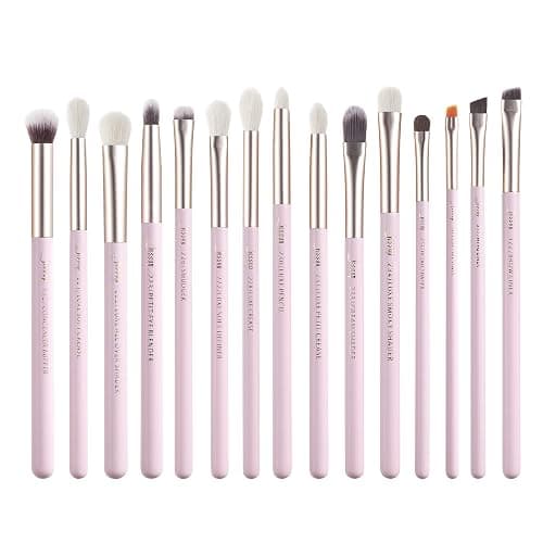 Jessup Eyeshadow Brushes 15pcs, Natural Eye Brush Set for Eyeshadow Blending Concealer Eyebrow Eyeliner, Blushing Bride T294 - Image 1