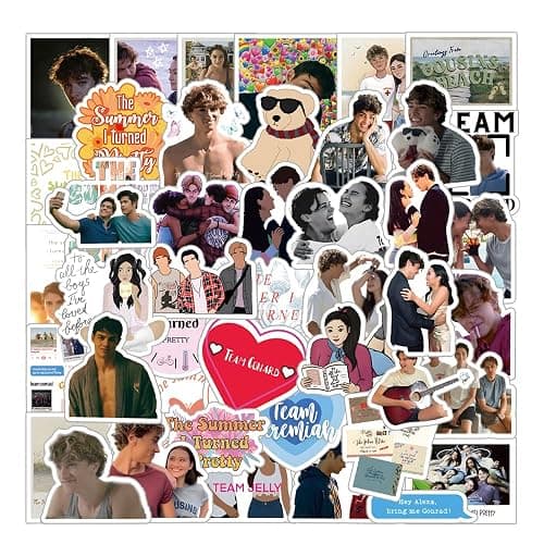 60 Pcs The Summer I Turned Pretty Classic TV Fashion Aesthetic Waterproof Vinyl Stickers for Birthday Party Supplies Decoration Favors for Water Bottles Laptop Suitcase - Image 1