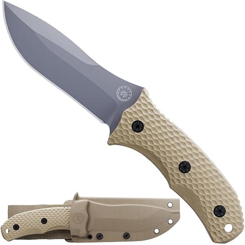 Off-Grid Knives - Backcountry Coyote V2 Fixed Blade, Cryo D2, Graywash Finish, G10 Scales, Full Tang, Kydex Sheath, Belt Attachment, Camping, Bushcraft, Hunting, Survival - Image 1