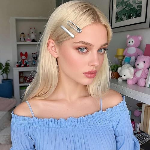 silver barrettes - amazon & temu thumbnail 8