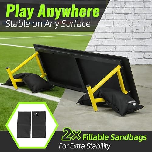 TELURY 4-Angle Soccer Rebounder Board, Portable Soccer Rebound Wall for Passing, First Touch & Shooting Training, Heavy Duty HDPE Kick Back Trainer thumbnail 8