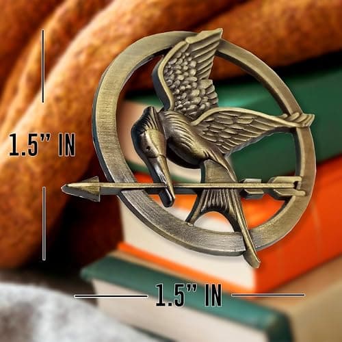 The Hunger Games Mockingjay Prop Pin Brooch Badge 1.5" in thumbnail 5