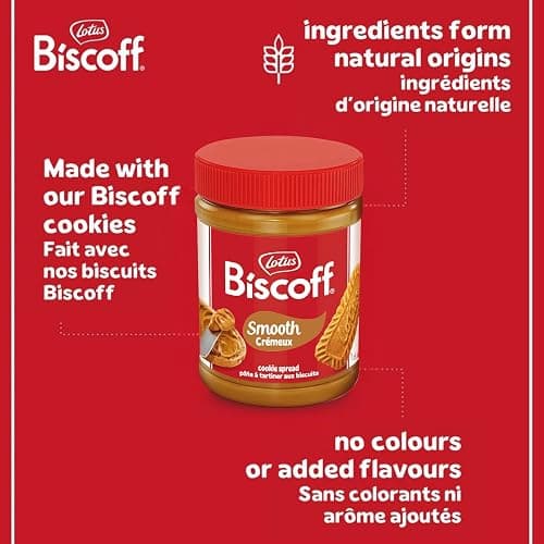 Lotus Biscoff Smooth Spread Jar, Caramelized Cookie Flavour, 1.6Kg, Vegan, Nut Free, No Added Colours or Flavours | Caramelised biscuit flavour, vegan, nut-free, no dyes or added flavours thumbnail 4