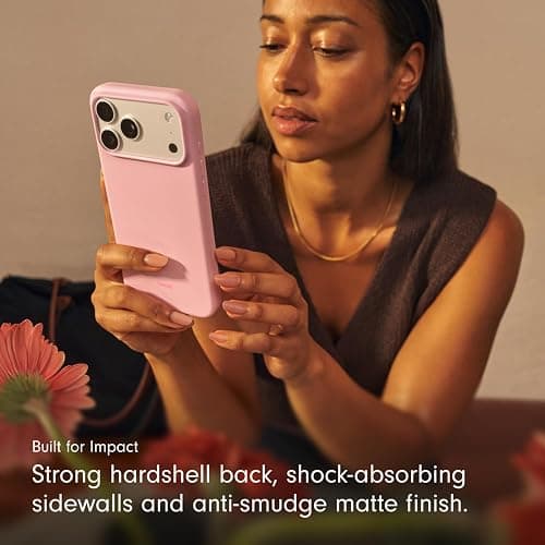 Beats iPhone 17 Case with MagSafe & Camera Control, Matte Finish, Microfibre Lining – Pebble Pink thumbnail 5