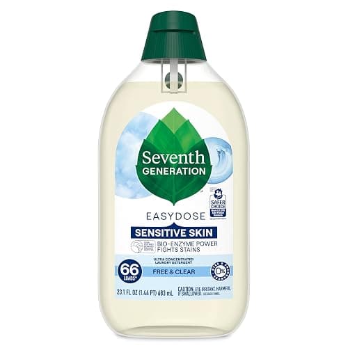 Seventh Generation EasyDose Laundry Detergent, Ultra Concentrated: 66 Loads, Free & Clear Designed for Sensitive Skin, 23.1 Fl Oz - Image 1