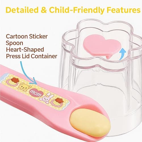 3Pcs Pudding Feeding Toy for Doll Accessories, Pink & Yellow Kitchen Dessert Simulation Set with Pudding, Storage Jar and Spoon, Educational Toy for Imaginative Play, Role-Playing Toys for Girls Boys thumbnail 4