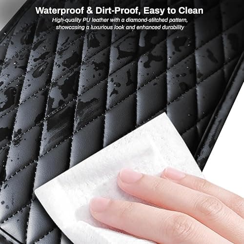Ouzorp Car Center Console Cover, Upgraded Microfiber Leather Car Arm Rest Cover with 2 Storage Bags, Universal Armrest Cover for Car Storage Box Car Interior Accessories Protector for Most Vehicle thumbnail 6