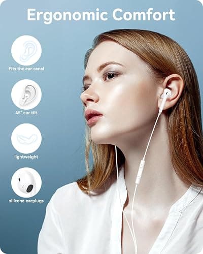 2 Pack Wired Earphones for i-Phone,HiFi Stereo Sound in-Ear H-eadphones with Built-in Mic & Volume Control Compatible with i-Phone 14/14 Plus/14 Pro/14 Pro Max/13/12/11/XR/XS/X/8/7 & More i-OS Devices thumbnail 2