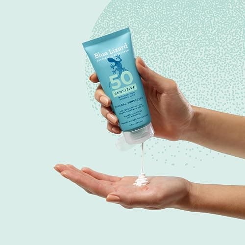 Blue Lizard SENSITIVE Mineral Sunscreen with Zinc Oxide, SPF 50+, Water Resistant, UVA/UVB Protection with Smart Cap Technology - Fragrance Free, 3 oz. Tube thumbnail 8