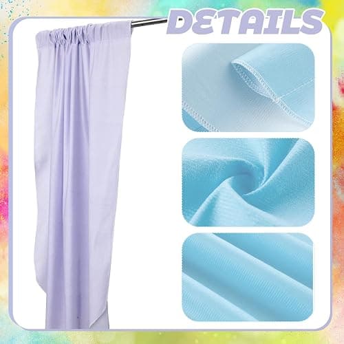SmoothNovelty 6 Pcs School Classroom Curtains Back to Classroom Colorful Curtains for Kindergarten Daycare Primary Bedroom Playroom Room Decor(Pastel) - Pastel thumbnail 4