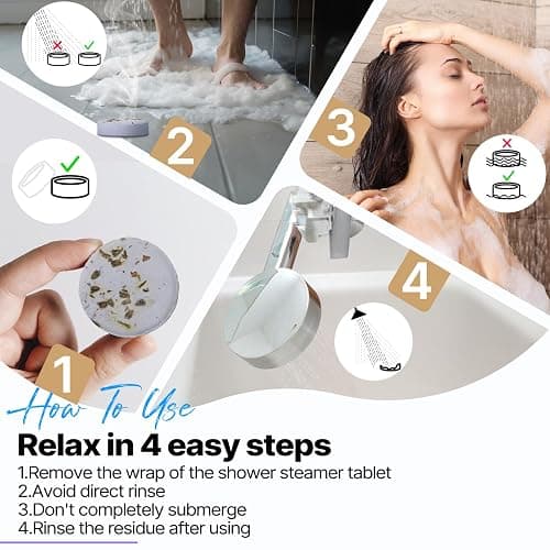 Shower Steamers Aromatherapy Birthday Gifts for Women - SWCANDY 8 Pcs Valentines Day Decorations, Her Mom Adults Men Him Teen Self Care with Natural Essential Oils Relaxation Home SPA Travel Holidays thumbnail 7