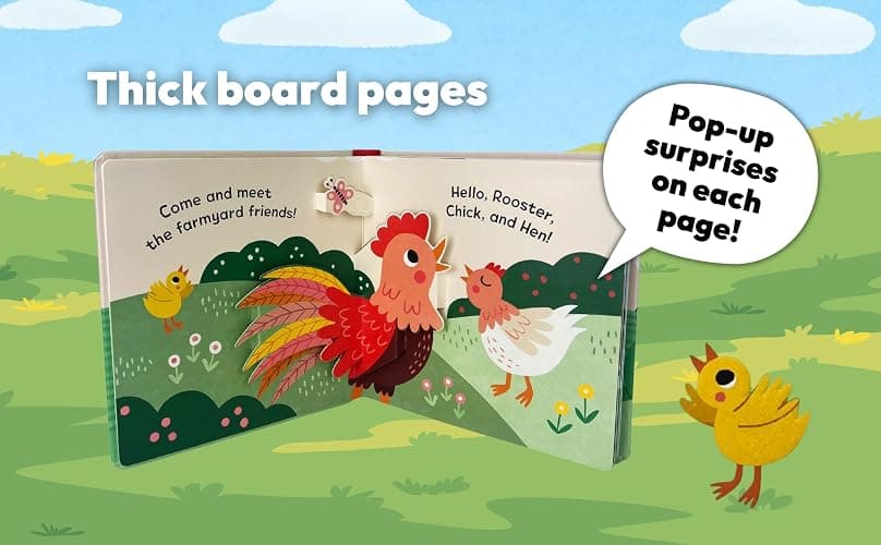 Pop Up Friendly Farm: A Farm Animals Pop-Up Book for Toddlers thumbnail 3