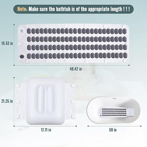YSVORTOT Upgraded 2.0 Bathtub Spa,Bubble Bath Mat-Portable Bathtub Spa Mat - Electric Bubble Massage Mat with Remote Control, Simplicity of Operator,Help You Relax Both Physically and Mentally thumbnail 2