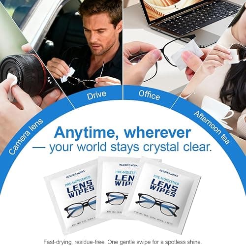 Third-Generation Lens Wipes, 120 Count, Individually Wrapped Pre-Moistened Cleaning Wipes for Eye Glasses, Camera Lens Cleaner, Streak-Free Scratch-Free Screen Cleaning for Phone, Sunglasses, Laptop thumbnail 6