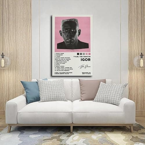 Tyler, The Creator Igor Music Album Cover Signed Dormitory Bedroom Wall Art Deco Poster Poster Wall Art Decor Print Picture Paintings for Living Room Bedroom Decoration Style:Unframe 08x12inch(20x30cm thumbnail 5