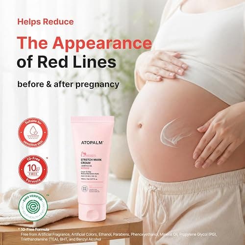 ATOPALM Maternity Care Stretch Mark Cream, 150ml 5 Fl Oz, Canola Oil Postpartum Skin Care| Pregnancy Red Lines Relief | Skin Swelling Elasticity Improvement| Gentle Body Moisturizing | Kbeauty thumbnail 3