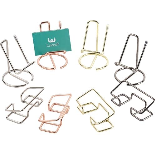Leicraft Business Card Holder for Desk, Cute Metal Card Organizers and Office Desk Accessories for Men and Women (Golden) thumbnail 9
