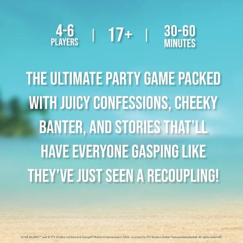 Never Have I Ever Love Island - Love Island Party Game - Uncover Secrets, Share Stories, and Clear Your Hand - The Classic Viral Hilarious and Funny Icebreaker for Adults, 3-6 Players, Ages 17+ thumbnail 4