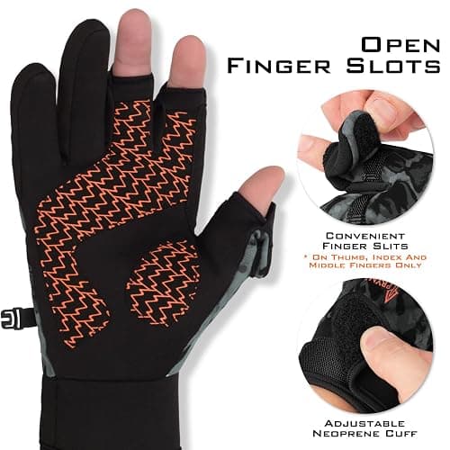 KastKing Mountain Mist Cold Winter Weather Fishing Gloves for Men and Women - Ideal for Ice Fishing, Photography, or Hunting thumbnail 4
