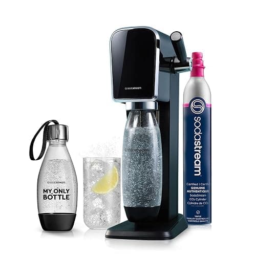 SodaStream - ART Sparkling Water Maker | STARTER KIT | CQC CO2 system | Includes 1x CO2 Cylinder, 1x32 & 1x16 Fl Oz Dishwasher Safe Bottles, 1x Bubly Flavor Drop | Combine with Pepsi Flavors | Black - Image 1