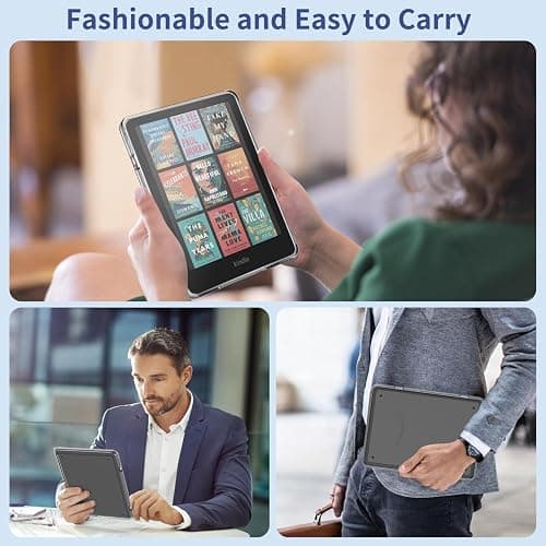 Sonlaryin Clear Hülle für 7″ Kindle Colorsoft Signature Edition 1. Gen & Kindle Paperwhite Kids & Signature Edition (12. Gen, 2024), Ultra Slim Anti-Gelb-Hülle, Nicht für Kobo Remarkable - Clear thumbnail 6