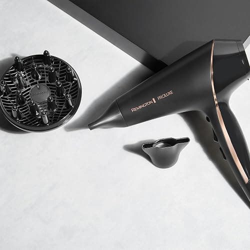 Remington Haartrockner Profi Ionen [2400W, 150km/h, 3 Stylingaufsätze] Proluxe (OPTIheat-Technologie für lang anhaltende Styling-Ergebnisse, Ionenpflege - Anti Frizz, langlebiger AC-Motor) AC9140B thumbnail 4