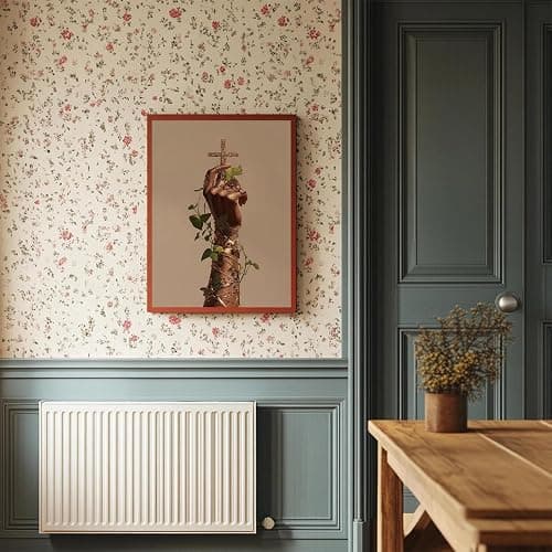 Black Woman Canvas Wall Art African American Wall Decor 16x24inch Unframed | Black Woman Christian Canvas Poster, Afro American Prints Artwork, Afro Religious Botanical Hand Posters For Living Room Dorm thumbnail 3