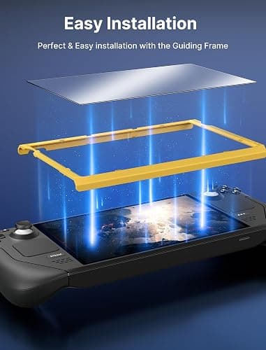 JSAUX 2-Pack Anti Glare Screen Protector for Steam Deck, 9H Hardness Matte Tempered Glass for Steam Deck OLED with Guiding Frame, Scratch Resistant, Comes with Toolkits thumbnail 4