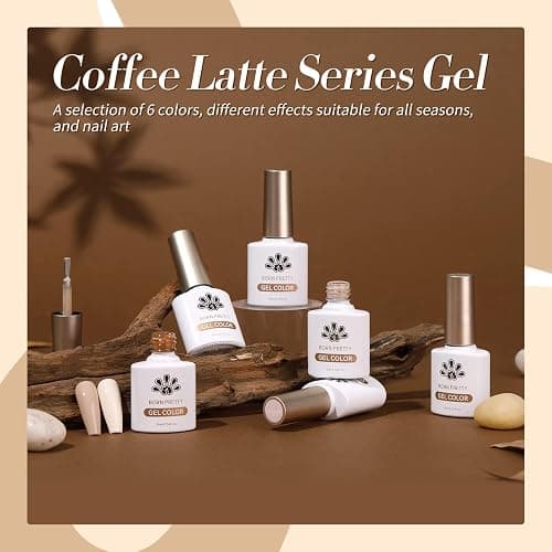 Born Pretty Gel Nail Polish 6 Colos,Nude Brown Skin Tone,Roasted Chestnuts Chocolate Gel Polish Collection Neutral Beige Khaki Gel Polish Kit All Seasons Nail Art Manicure DIY for Home Salon thumbnail 7