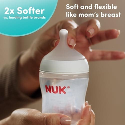 NUK Perfect Match Slow Flow 2-in-1 Natural and Anti-Colic Bottle, 5oz., 4 Pack, BPA Free thumbnail 4