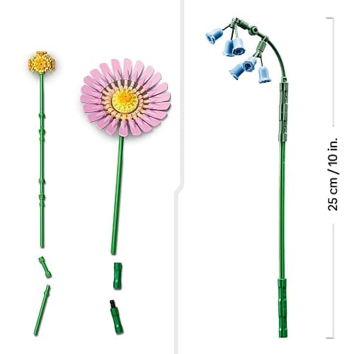 LEGO Botanicals Kleiner Sommerstrauß - Kunstblumen Set mit Glockenblumen, Gänseblümchen, Tulpen & mehr - Spielzeug für Mädchen und Teenager ab 9 Jahren - Weihnachtsdeko - Geschenk für Kinder - 10347 thumbnail 3