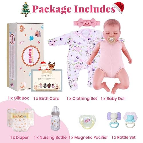 BABESIDE Lifelike Reborn Baby Dolls Girl - 20 Inch Realistic Newborn Baby Dolls with Poseable Body, Real Life Baby Dolls with Accessories for 3+ Year Old Girls Gifts, Pretend Play, Collection thumbnail 6