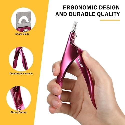 BEZOX Sharp Blade Acrylic Nail Clipper, Professional and High Precision Nail Tip Cutters, False Nail Cutter for Nail Tips thumbnail 4