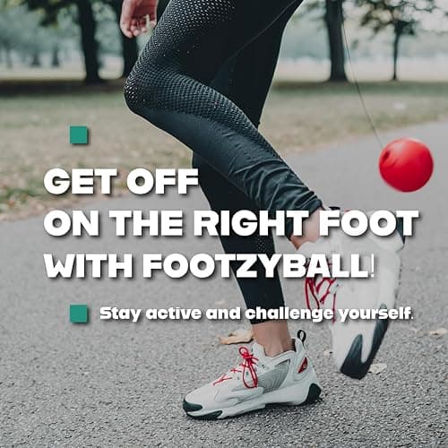 Blue Orange FootzyBall Free-Style Retractable Kickball - Kid or Adult Indoor and Outdoor All Season Active Play Workout Skill Toy. Recommended for Ages 7 & Up. thumbnail 7