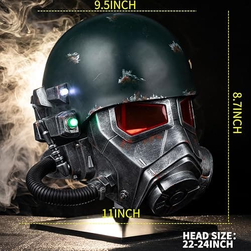 Ranger Helmet NCR Armor Helmet Cosplay Deluxe Full Head Resin Mask Mask | for Halloween Costume Collectible Prop thumbnail 4