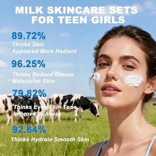 Milk Skin Care for Kids Teens Birthday Christmas Gifts - Girls Skin Care for Kids Age 8-12 - skin care for Teens 10-12 -Skincare for Girls 10-12 - Skincare Set for kids 8-9 - Gifts for Teenage girls thumbnail 5