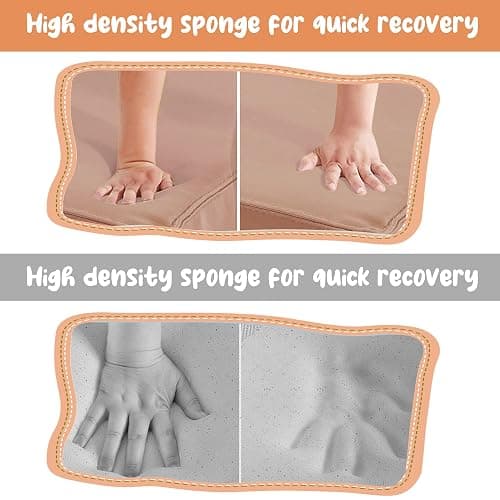 Merax Climbing Toys for Toddlers, Soft Climb and Crawl Playset Indoor Baby Soft Foam Blocks for Climbing, Crawling, 6-Piece - Cappuccino thumbnail 5
