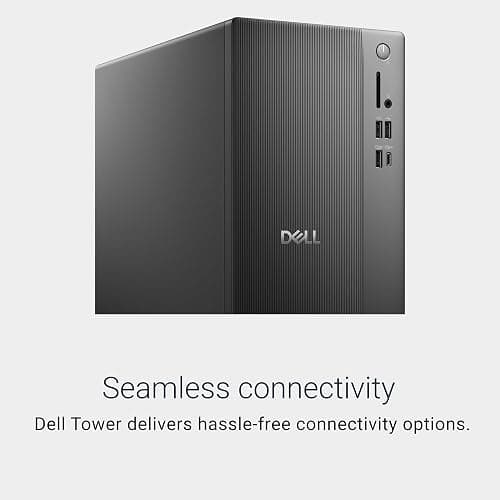 Dell Tower Desktop ECT1250 - Intel Core Ultra 7-265 Processor, Intel UHD Graphics, 16GB DDR5 5600MT/s Memory, 1TB M.2 SSD, 3.0 SD Card Reader, Wired Keyboard and Mouse, Basic Onsite Service thumbnail 3
