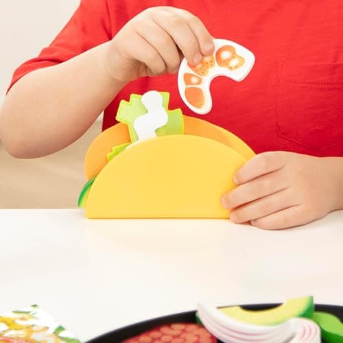 Melissa & Doug Fill & Fold Taco & Tortilla Set | Kitchen Accessories | Role Play | Toys for 2 Year Old boy | Toy Kitchen | Play Food | Toy Food | Pretend Play | Age +3 Years | Gift for Boy or Girl thumbnail 7