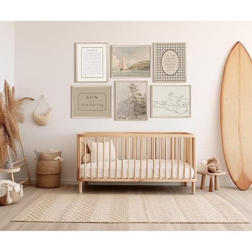 Nursery Christian Wall Art Decor Vintage Bible Verse Posters Baby Boy Nursery Canvas Wall Decor Kids Scripture Pictures Religious Playroom Prints Christian Artwork for Bedroom 12x16x6 Inch Wood Framed thumbnail 7