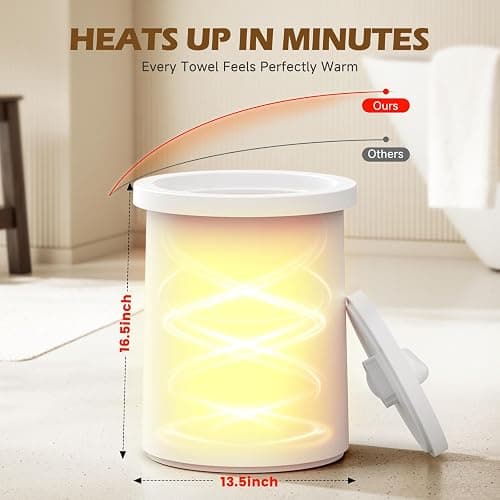 PQH Large Towel Warmers for Bathroom - Fast Heated Blanket Warmer,Fits Up to Two 40"X70" Oversized Towels,Blankets,Bathrobes,Auto Shut-Off Timer,Hot Towel Warmer Bucket for Home SPA thumbnail 2