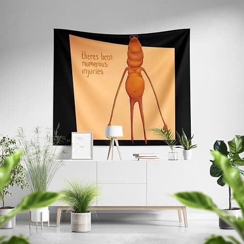 Jschlatt Marcus the Worm Funny Meme Tapestry, There's Been Numerous Injuries Wall Hanging 60'' x 50'' (150cm x 130cm) thumbnail 3
